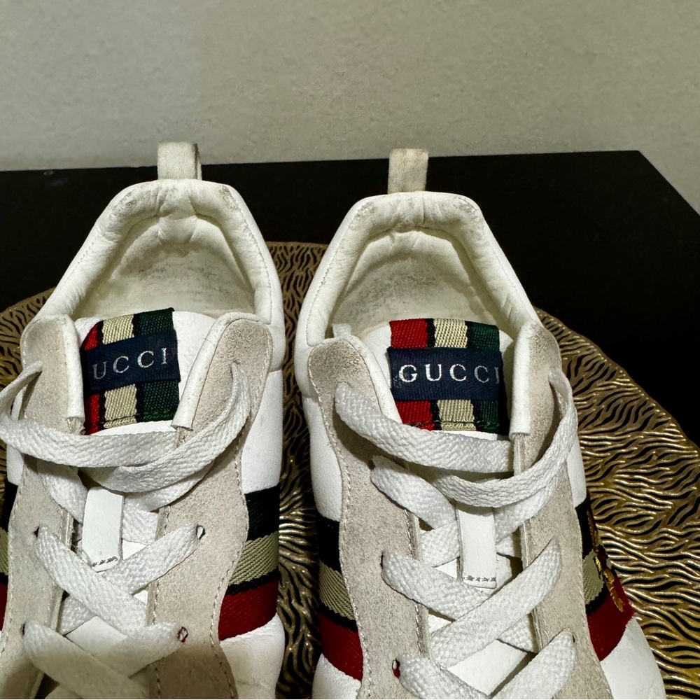 Men's White & Tan Gucci Shoes - Size 11 - Picture 2 of 6